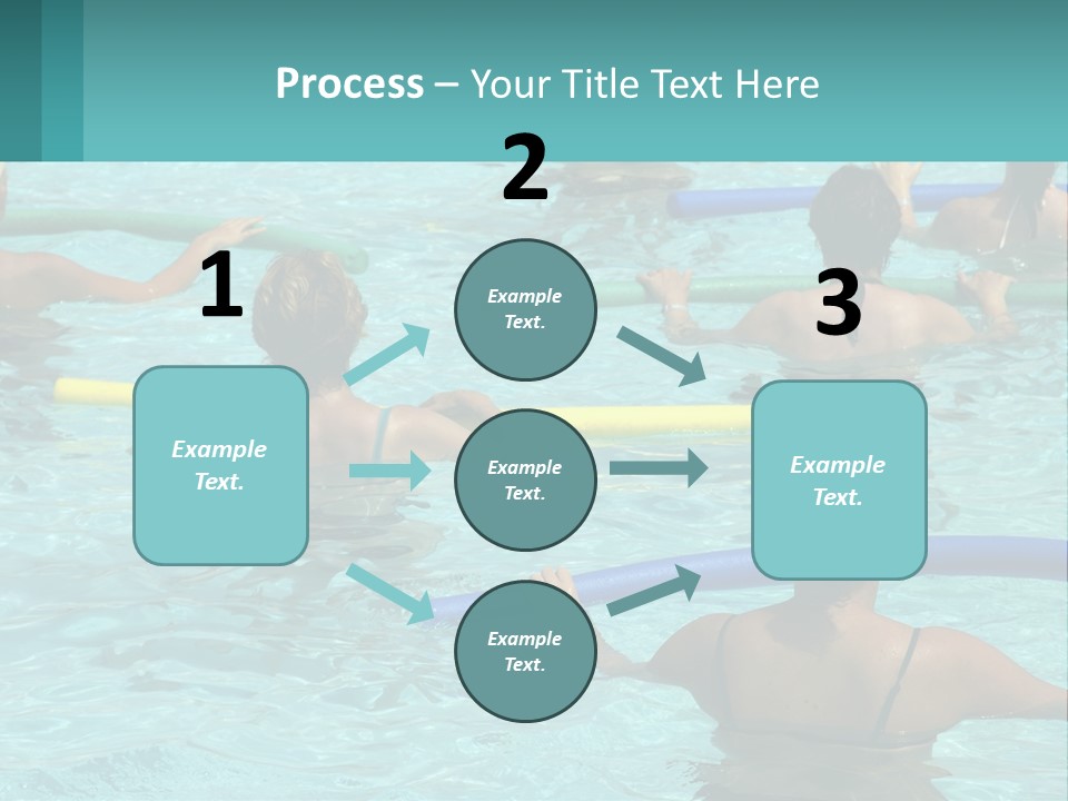 A Group Of People In A Swimming Pool PowerPoint Template