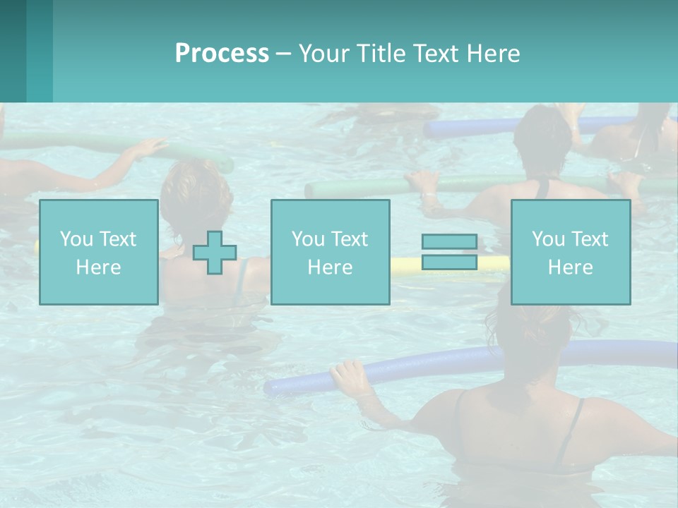 A Group Of People In A Swimming Pool PowerPoint Template