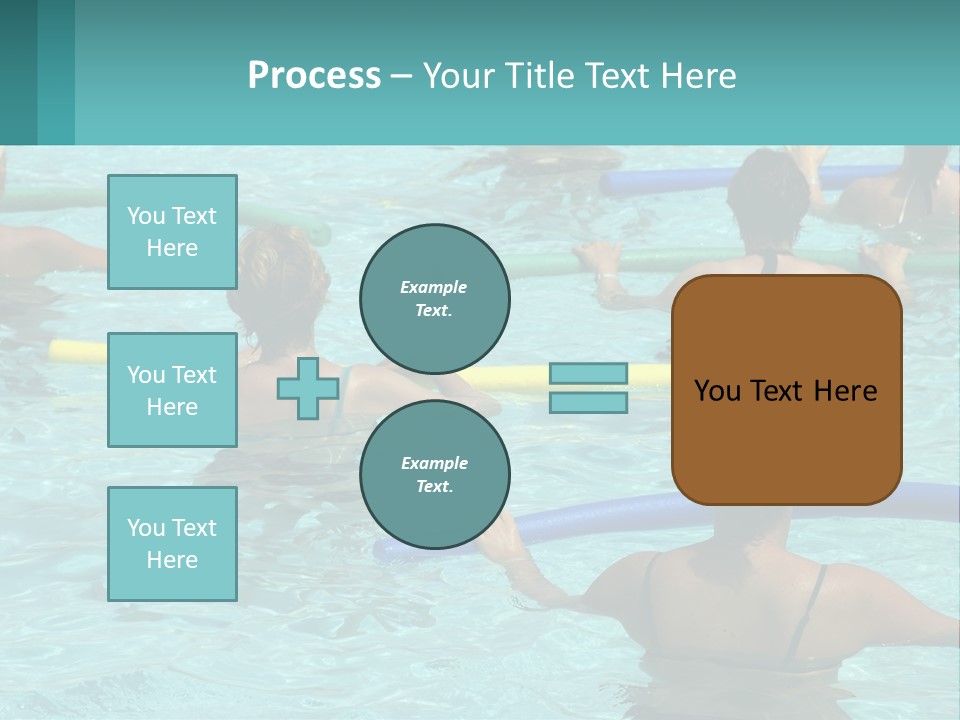 A Group Of People In A Swimming Pool PowerPoint Template