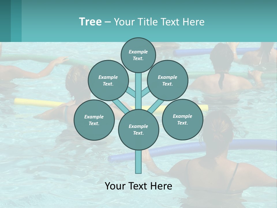 A Group Of People In A Swimming Pool PowerPoint Template