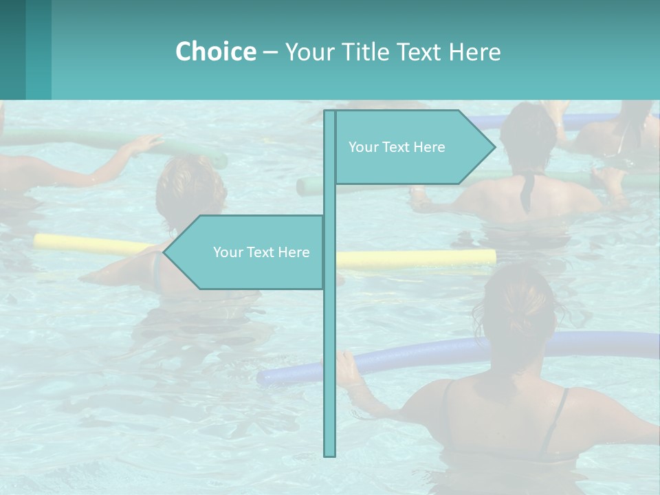 A Group Of People In A Swimming Pool PowerPoint Template