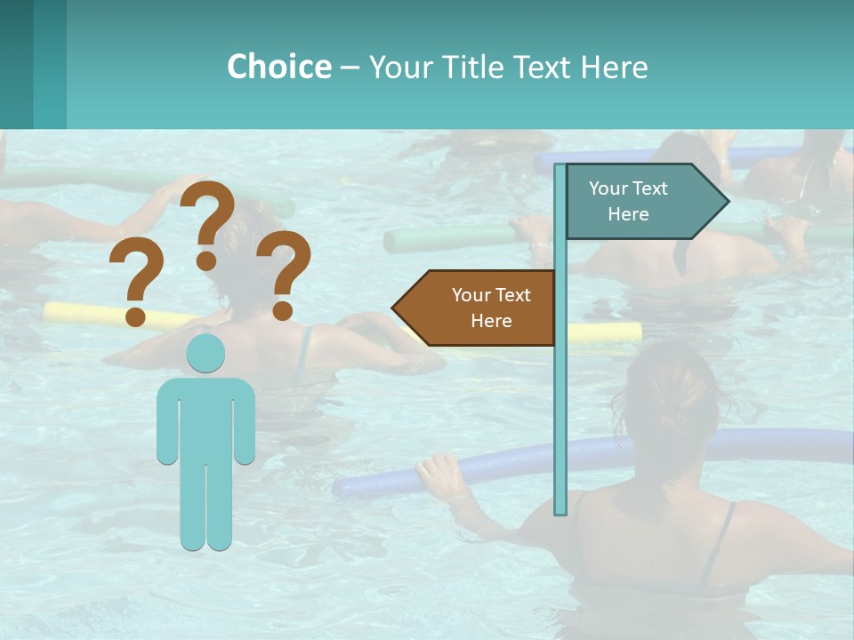 A Group Of People In A Swimming Pool PowerPoint Template
