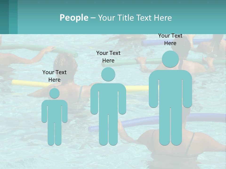 A Group Of People In A Swimming Pool PowerPoint Template