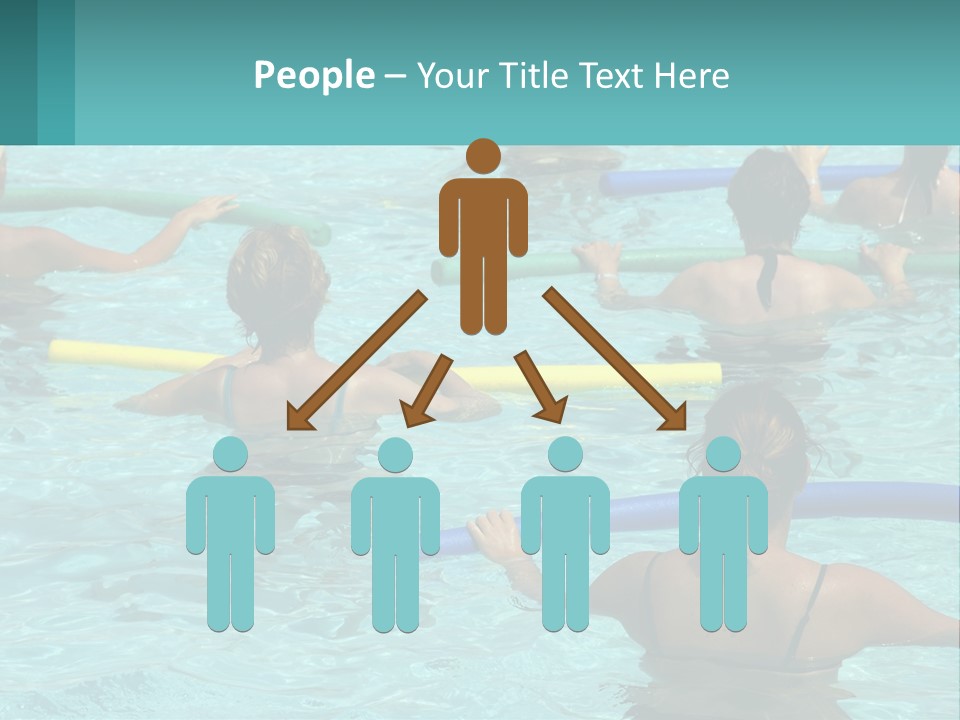 A Group Of People In A Swimming Pool PowerPoint Template
