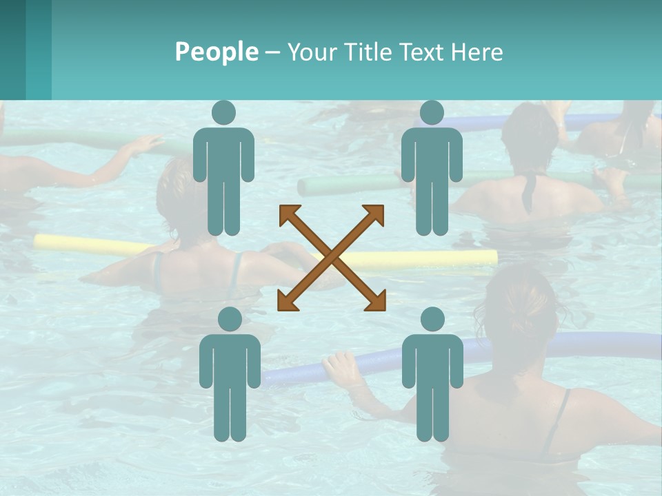 A Group Of People In A Swimming Pool PowerPoint Template