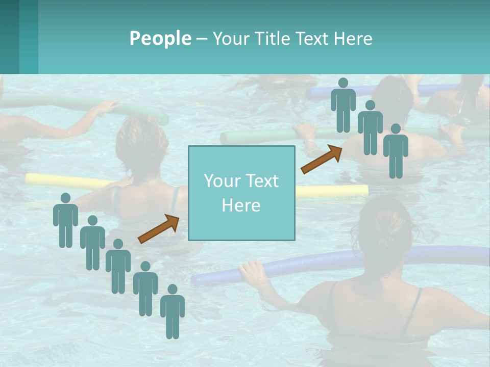 A Group Of People In A Swimming Pool PowerPoint Template