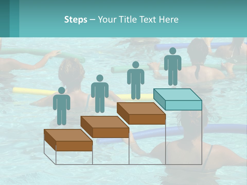 A Group Of People In A Swimming Pool PowerPoint Template