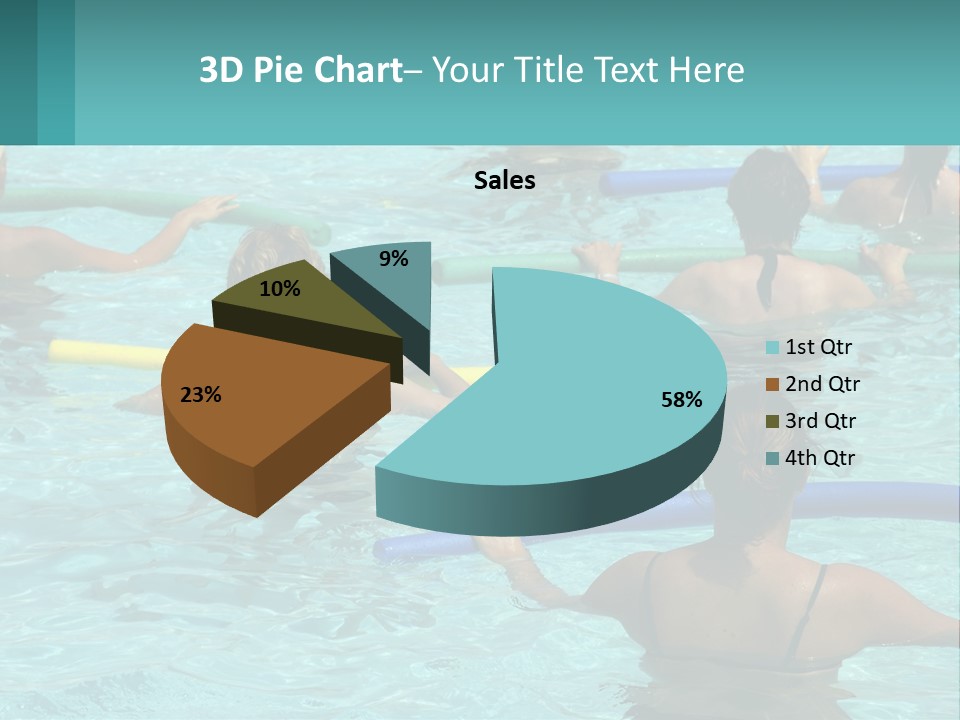 A Group Of People In A Swimming Pool PowerPoint Template