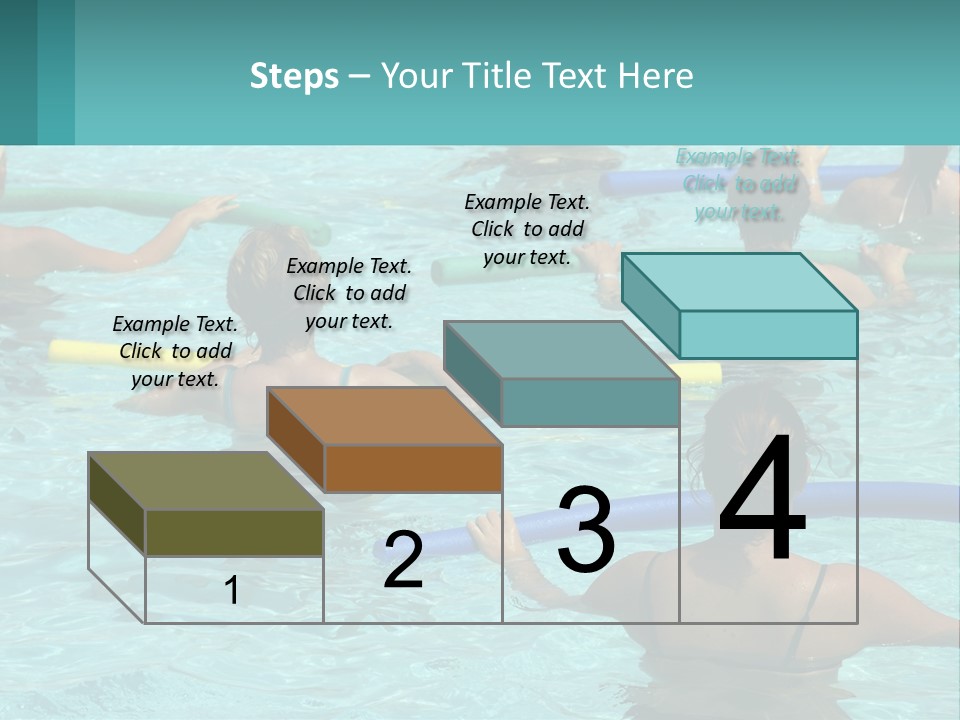 A Group Of People In A Swimming Pool PowerPoint Template