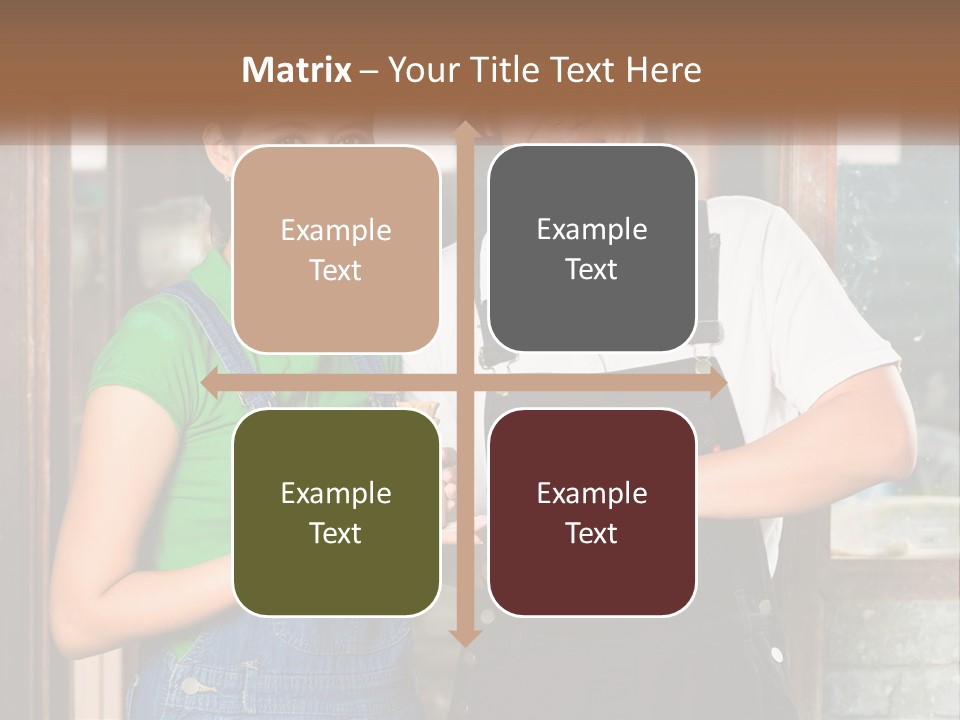 A Man And A Woman Are Holding A Bottle PowerPoint Template