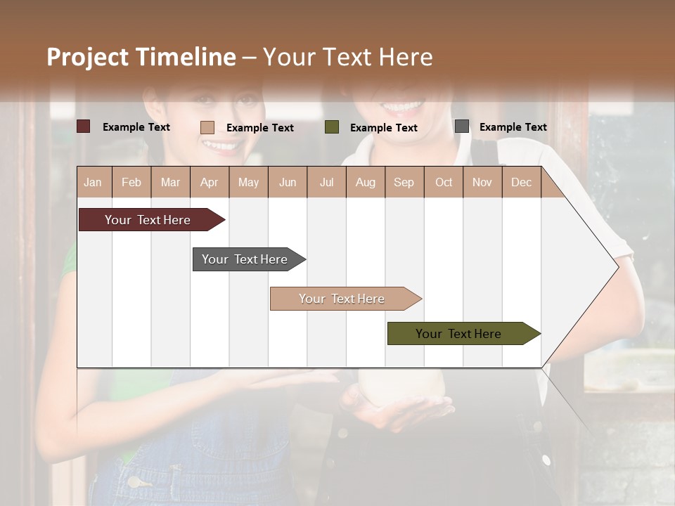 A Man And A Woman Are Holding A Bottle PowerPoint Template