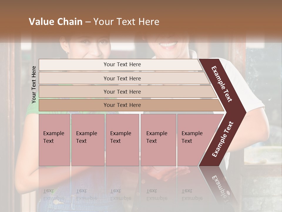 A Man And A Woman Are Holding A Bottle PowerPoint Template