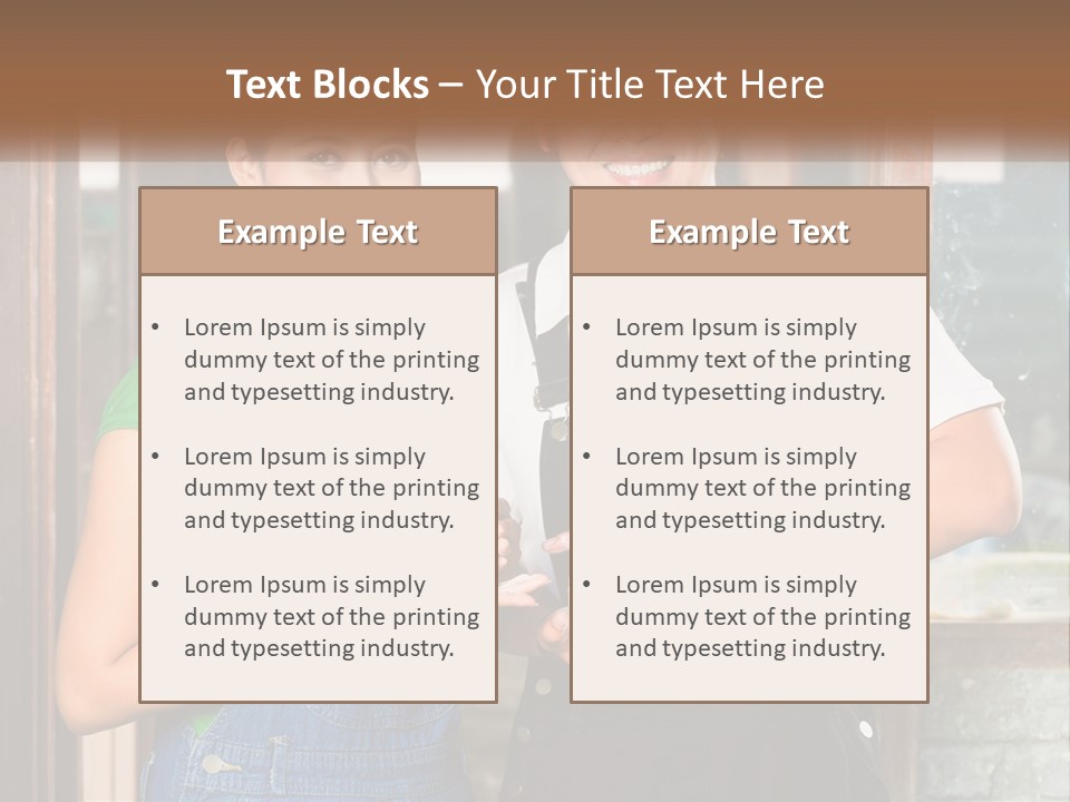 A Man And A Woman Are Holding A Bottle PowerPoint Template