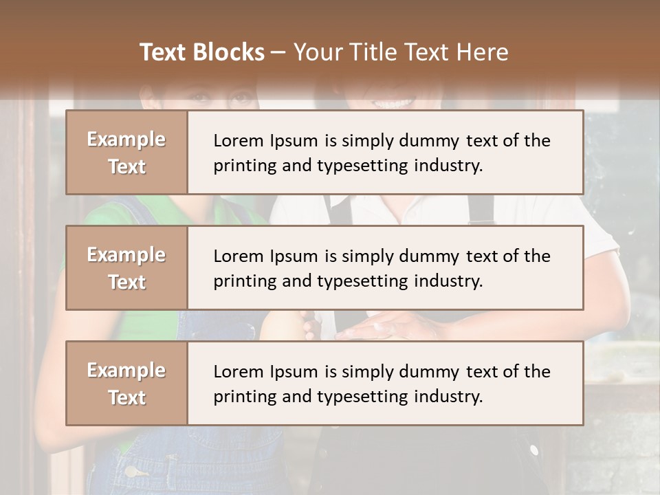 A Man And A Woman Are Holding A Bottle PowerPoint Template