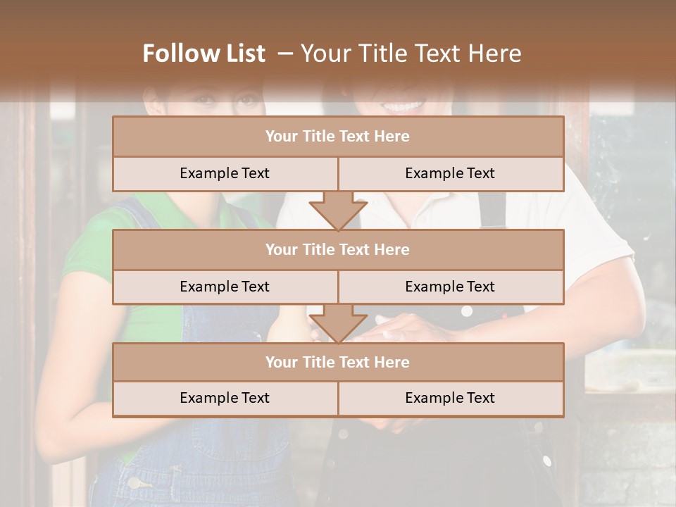 A Man And A Woman Are Holding A Bottle PowerPoint Template