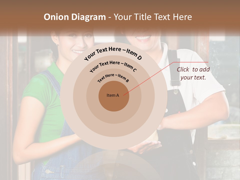 A Man And A Woman Are Holding A Bottle PowerPoint Template