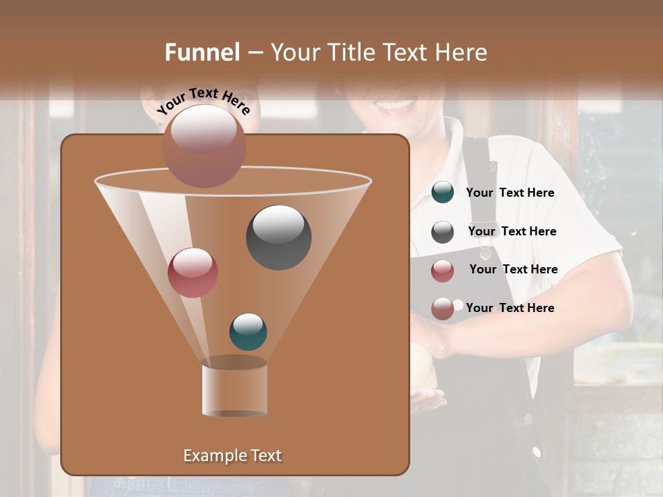 A Man And A Woman Are Holding A Bottle PowerPoint Template