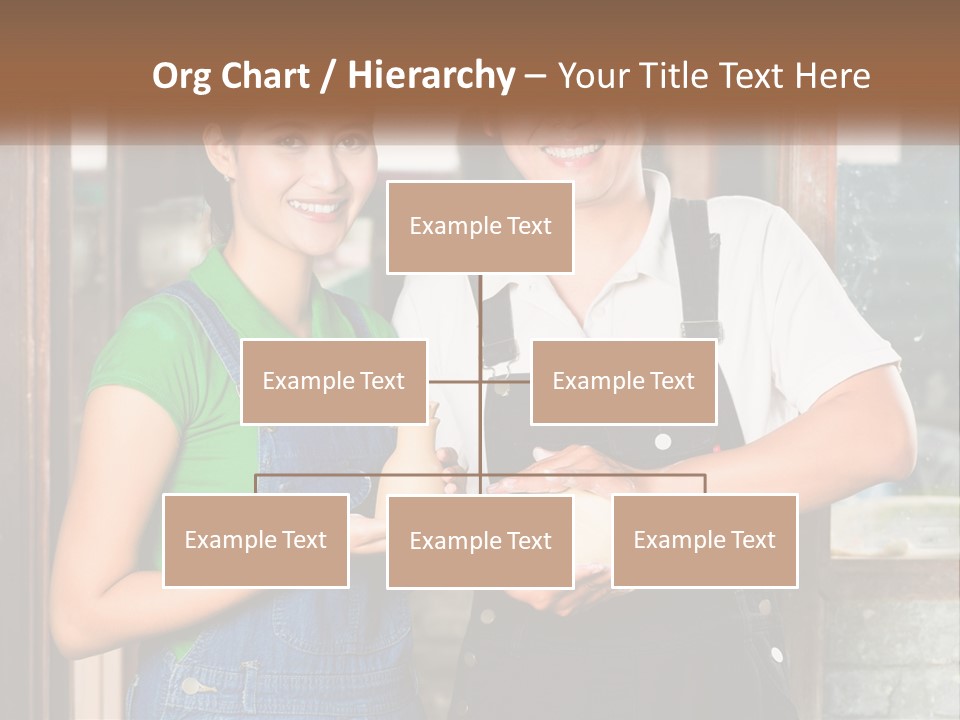 A Man And A Woman Are Holding A Bottle PowerPoint Template