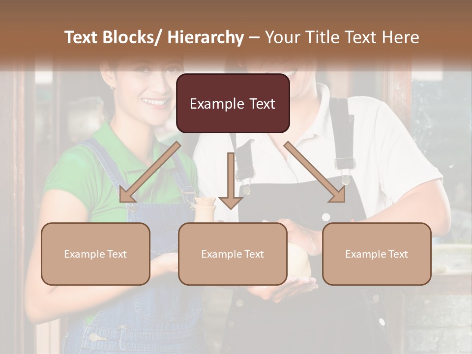 A Man And A Woman Are Holding A Bottle PowerPoint Template