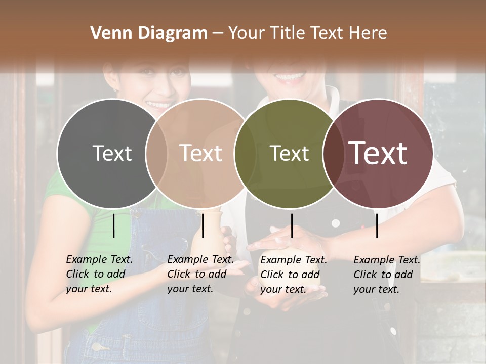 A Man And A Woman Are Holding A Bottle PowerPoint Template