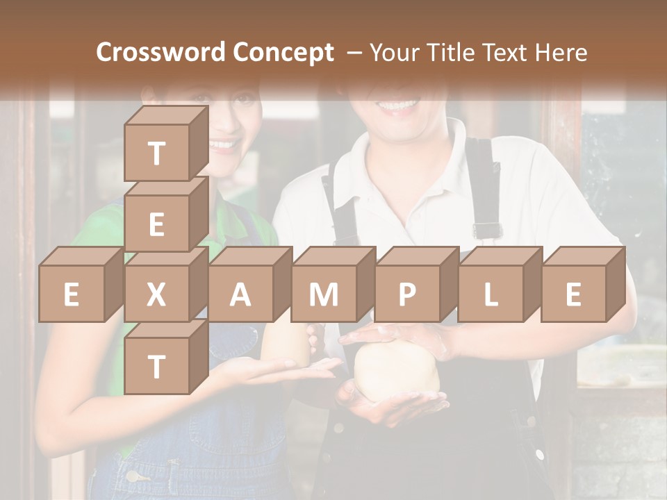 A Man And A Woman Are Holding A Bottle PowerPoint Template