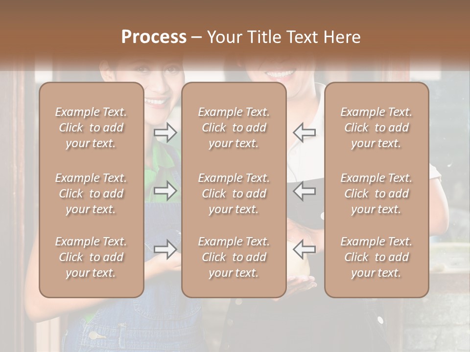 A Man And A Woman Are Holding A Bottle PowerPoint Template