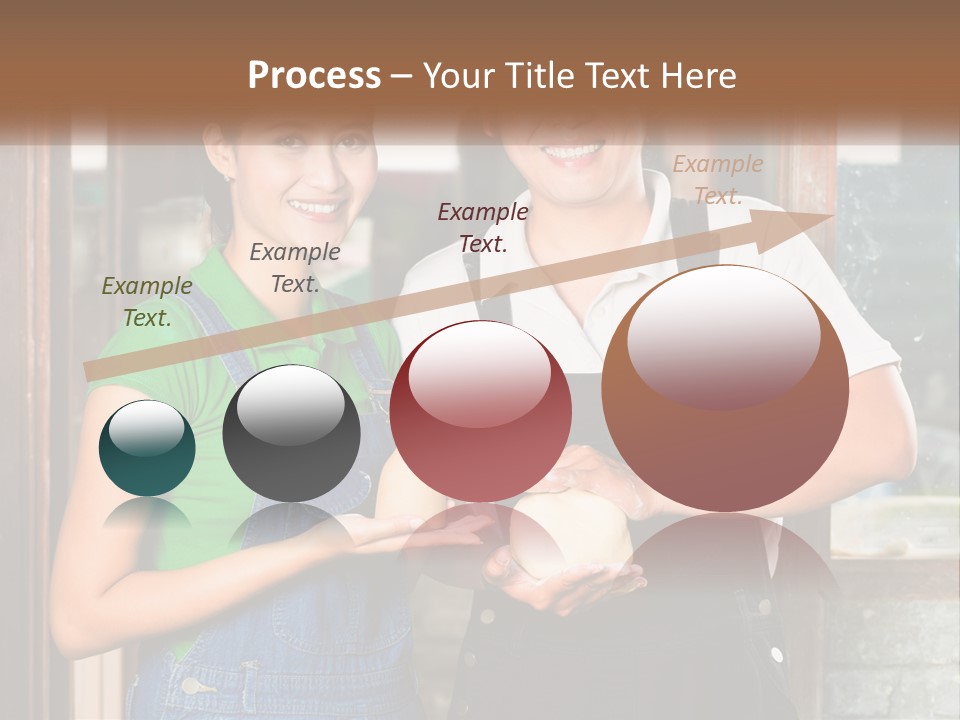 A Man And A Woman Are Holding A Bottle PowerPoint Template