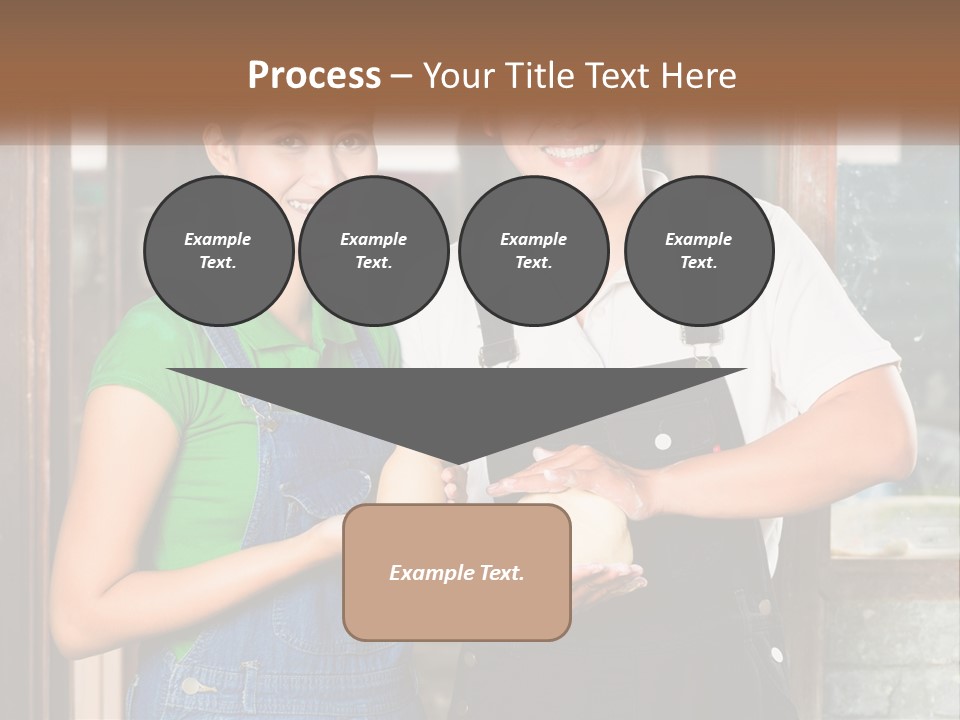 A Man And A Woman Are Holding A Bottle PowerPoint Template