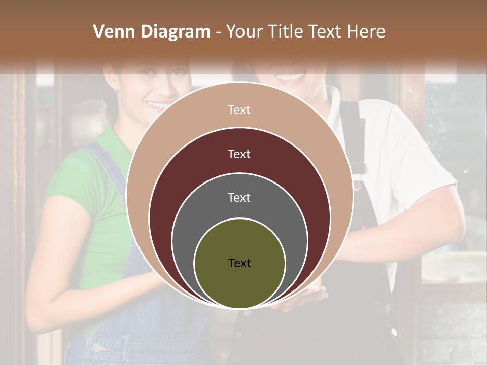 A Man And A Woman Are Holding A Bottle PowerPoint Template