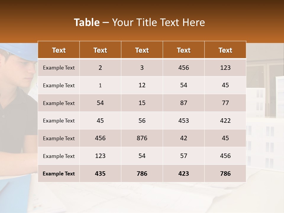 A Group Of People In Hard Hats Looking At A Laptop PowerPoint Template