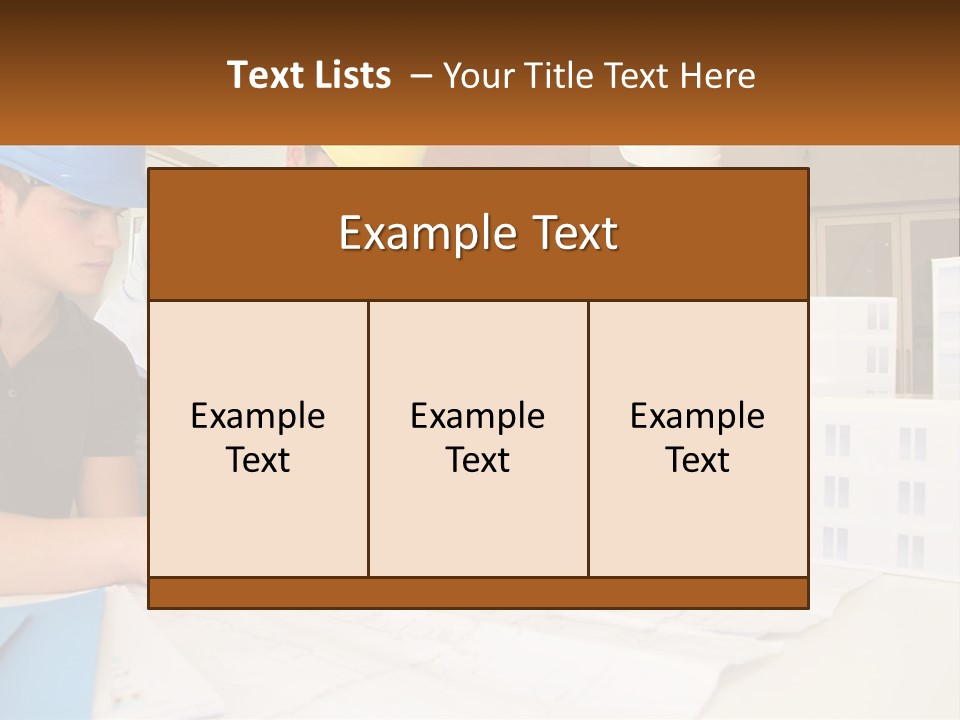 A Group Of People In Hard Hats Looking At A Laptop PowerPoint Template