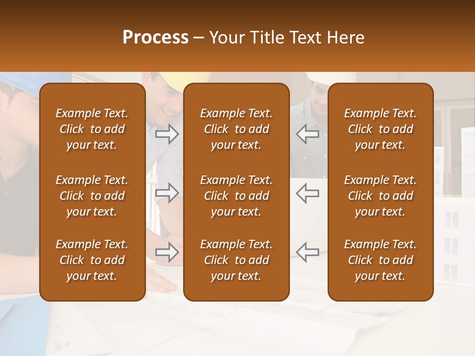 A Group Of People In Hard Hats Looking At A Laptop PowerPoint Template