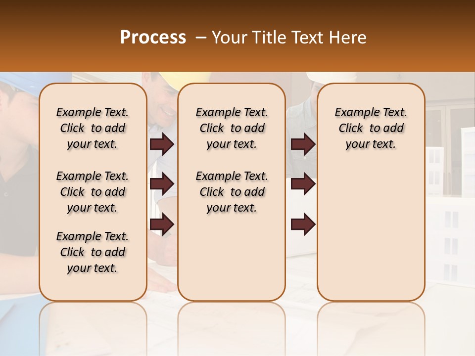 A Group Of People In Hard Hats Looking At A Laptop PowerPoint Template