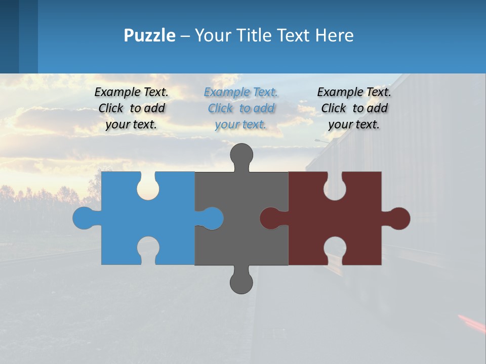 A Truck Driving Down The Road With A Sunset In The Background PowerPoint Template