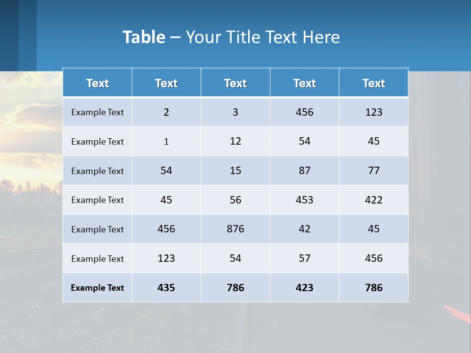 A Truck Driving Down The Road With A Sunset In The Background PowerPoint Template