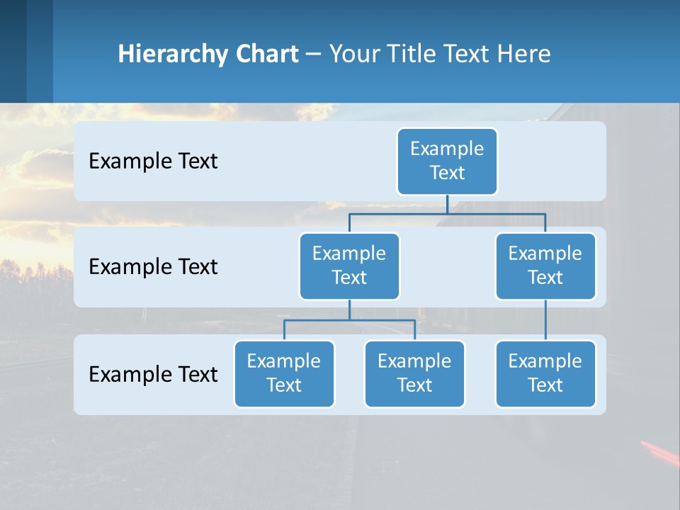 A Truck Driving Down The Road With A Sunset In The Background PowerPoint Template