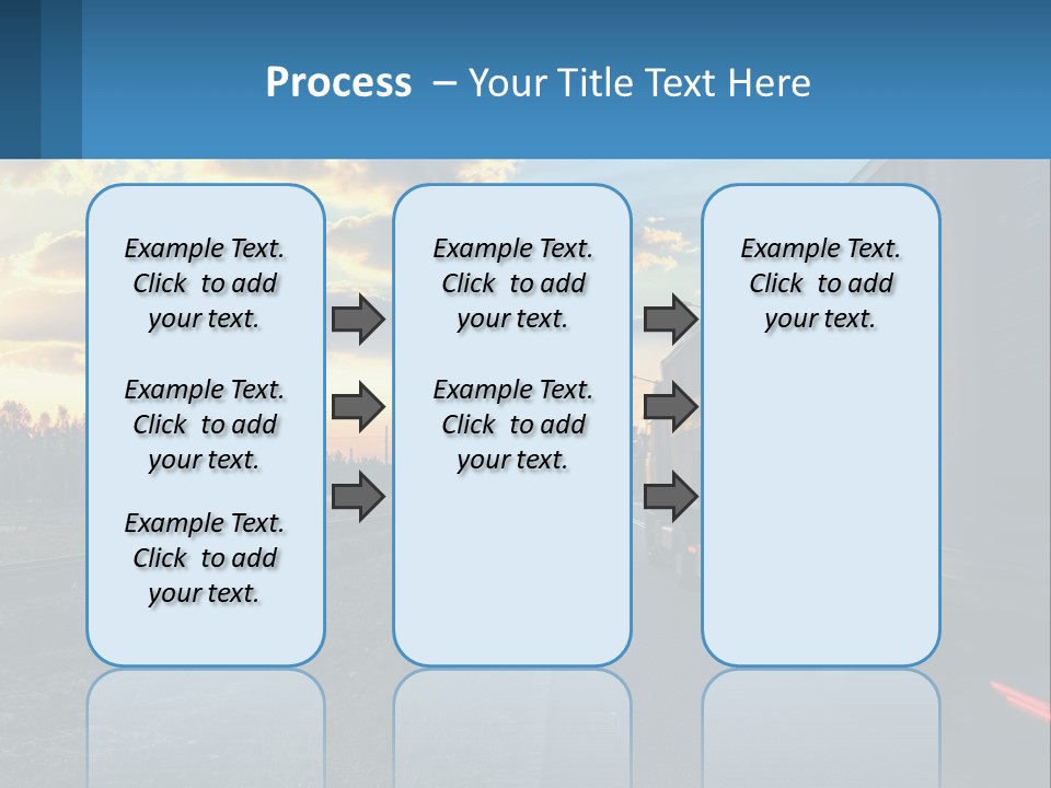 A Truck Driving Down The Road With A Sunset In The Background PowerPoint Template