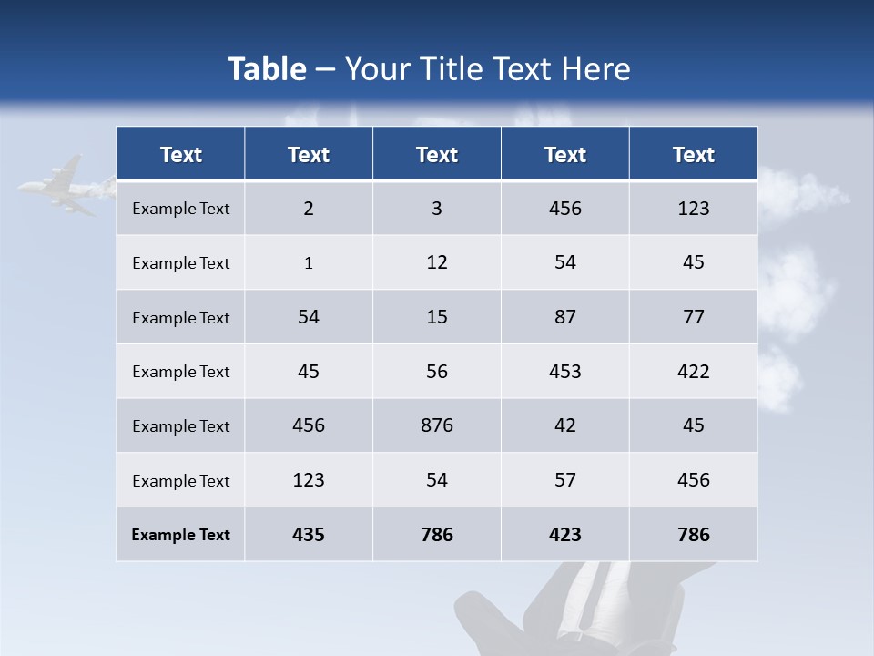 A Man Sitting In A Chair With A Plane In The Sky PowerPoint Template