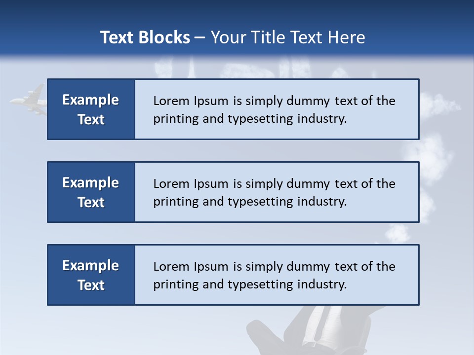 A Man Sitting In A Chair With A Plane In The Sky PowerPoint Template