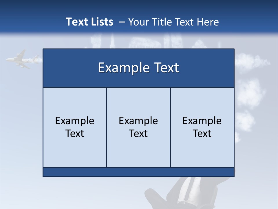 A Man Sitting In A Chair With A Plane In The Sky PowerPoint Template