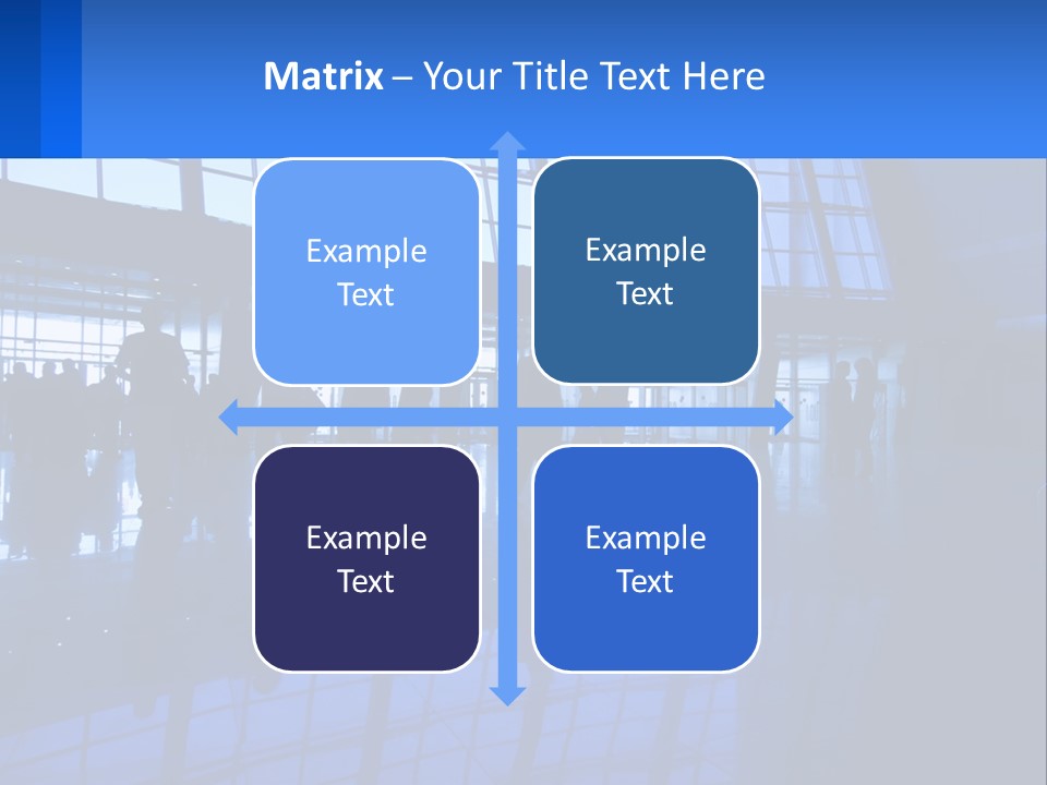 A Group Of People Walking Through An Airport PowerPoint Template