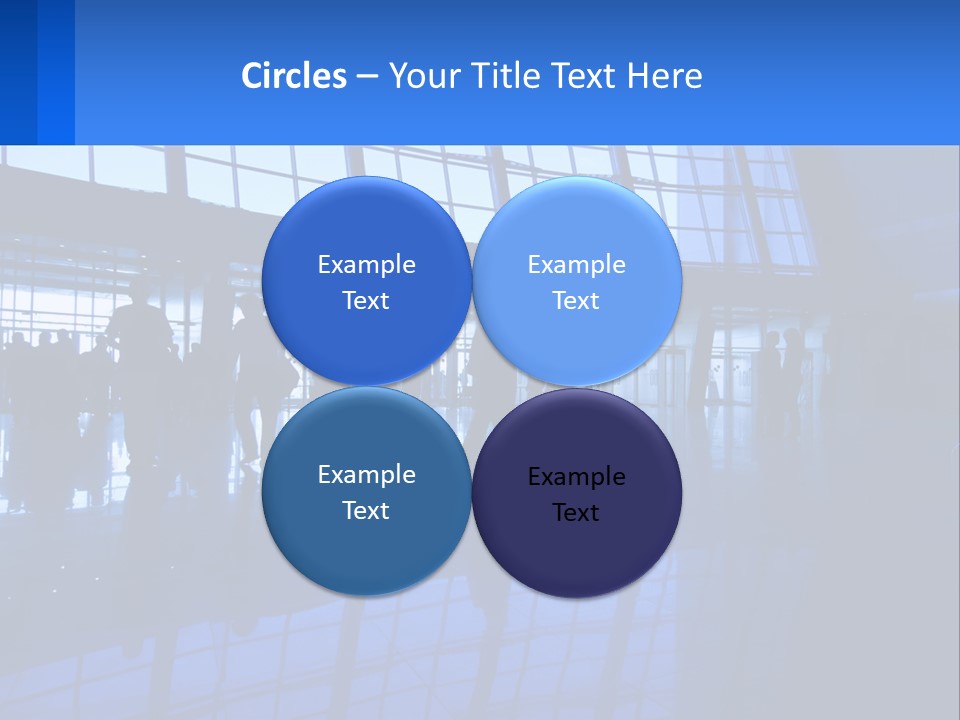 A Group Of People Walking Through An Airport PowerPoint Template