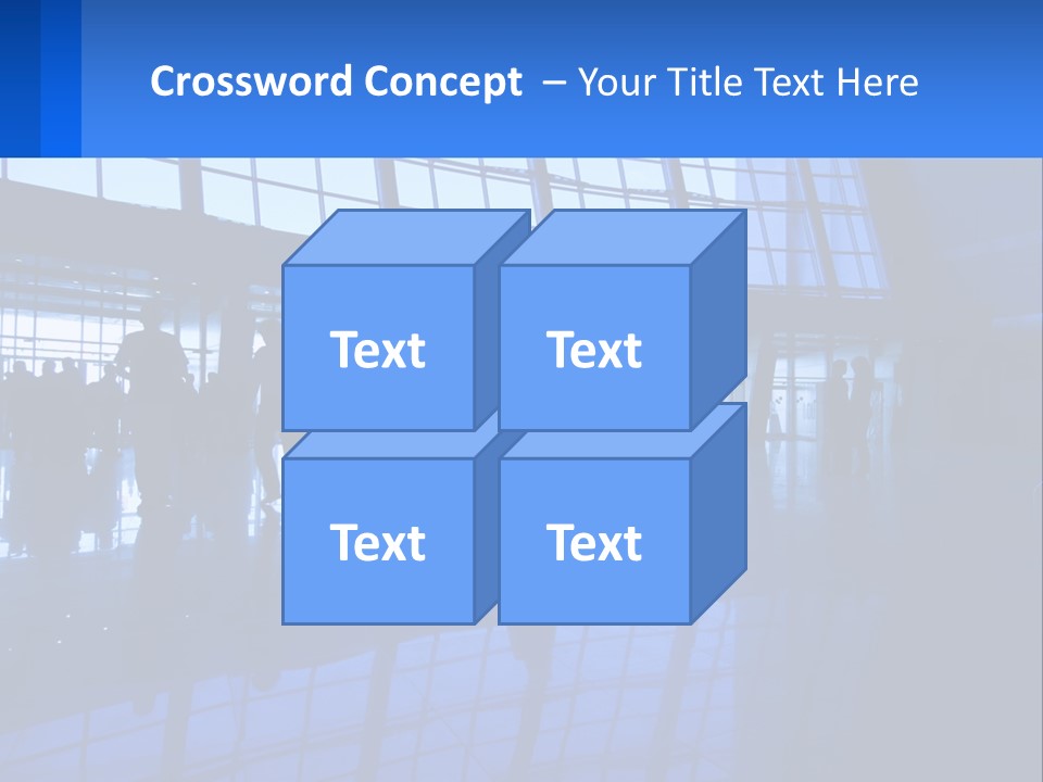 A Group Of People Walking Through An Airport PowerPoint Template