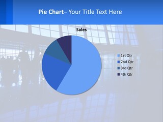 A Group Of People Walking Through An Airport PowerPoint Template