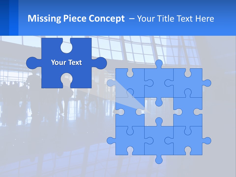 A Group Of People Walking Through An Airport PowerPoint Template