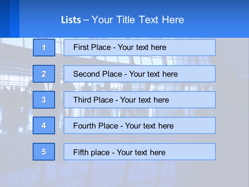 A Group Of People Walking Through An Airport PowerPoint Template