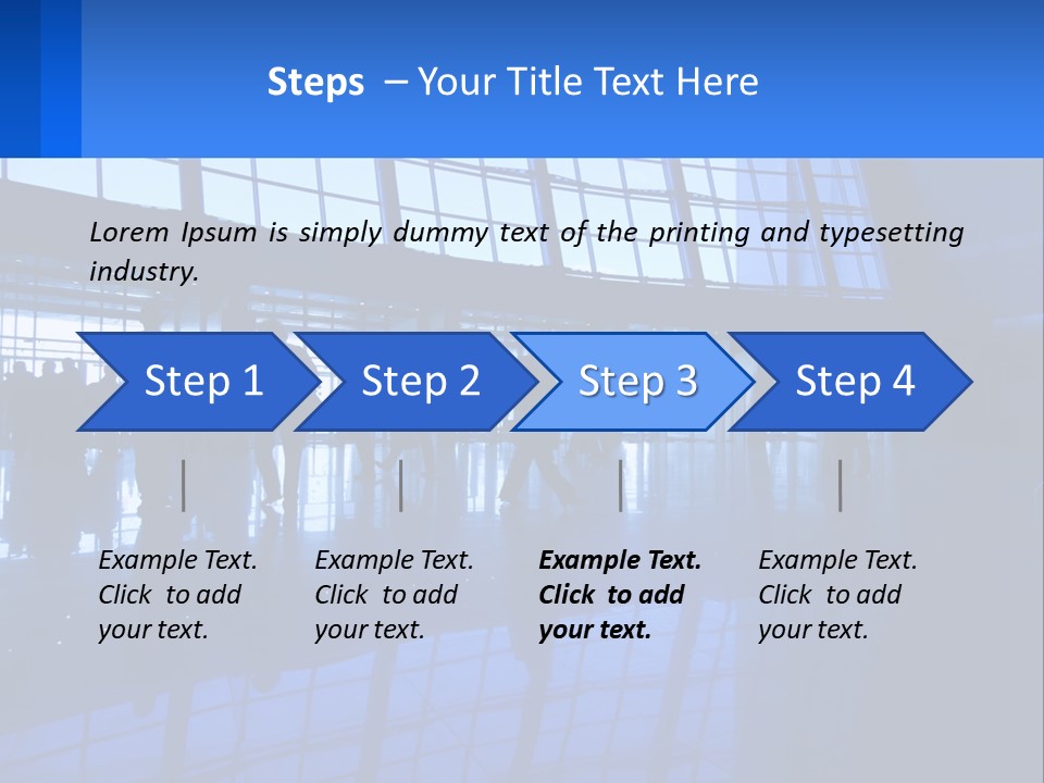 A Group Of People Walking Through An Airport PowerPoint Template