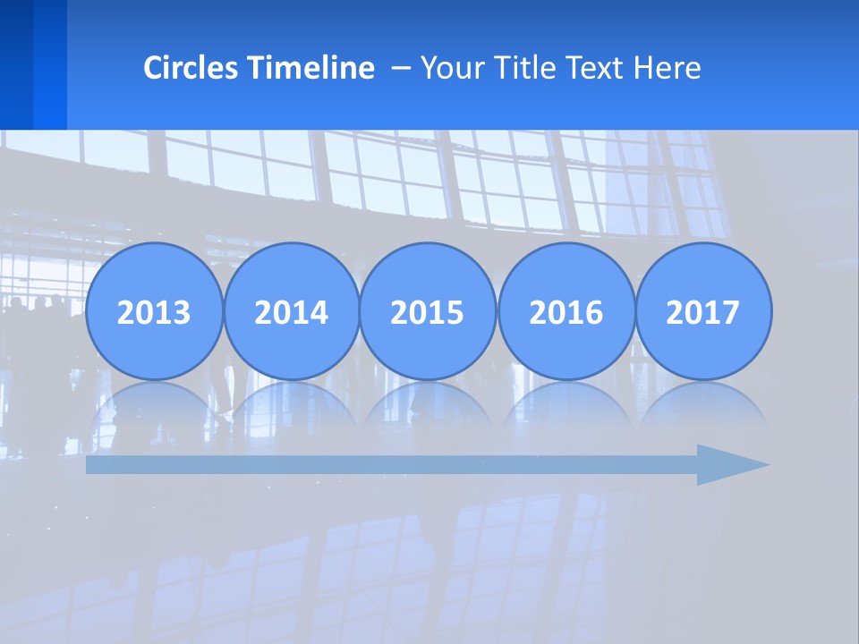 A Group Of People Walking Through An Airport PowerPoint Template