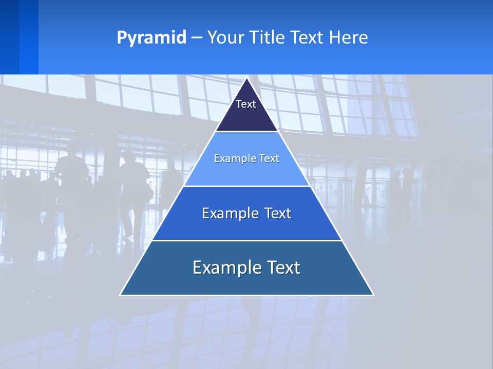 A Group Of People Walking Through An Airport PowerPoint Template