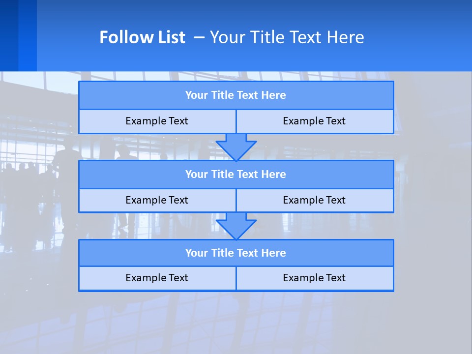 A Group Of People Walking Through An Airport PowerPoint Template